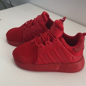 Toddler boys Adidas sneakers red shoes size 7 Adiddas Designer Boy shoe